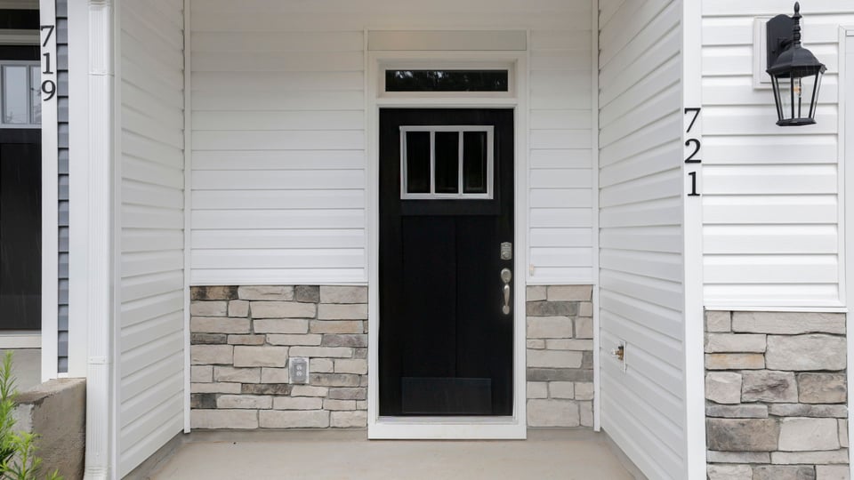 View of front door.