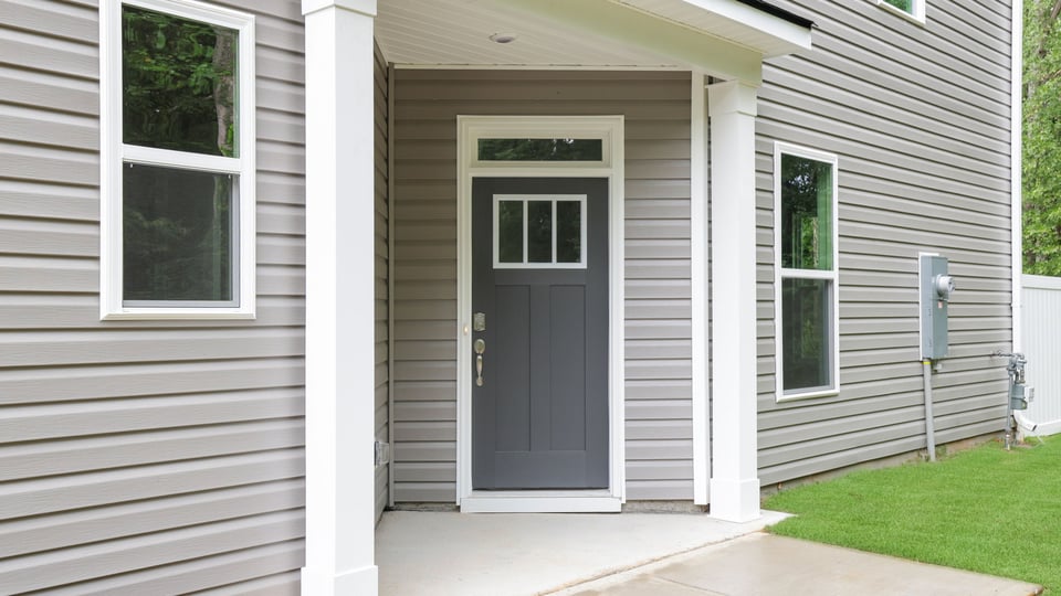 View of front door.
