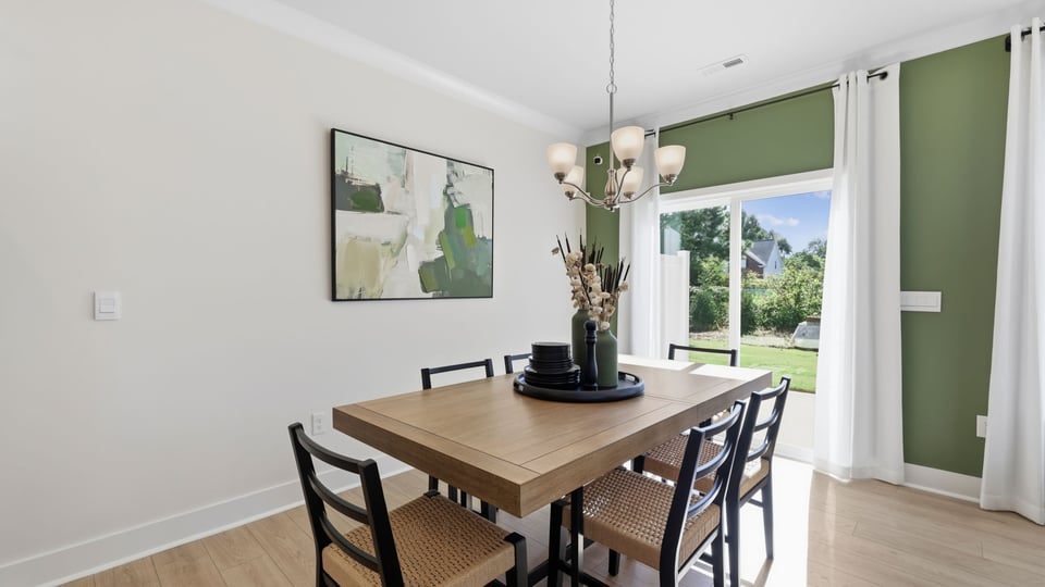 Dining room with window.