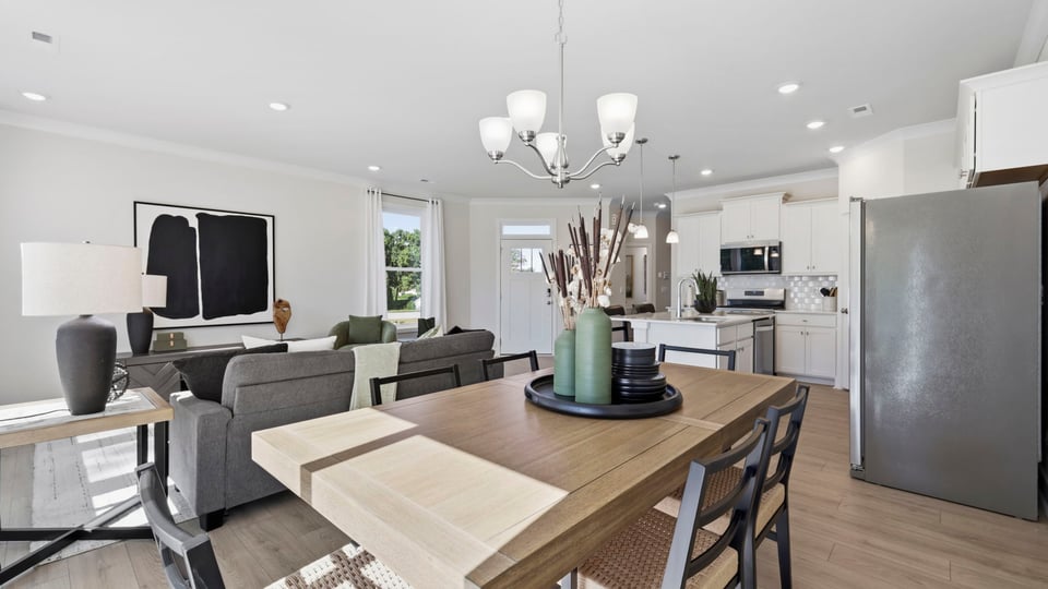 Dining room with window.
