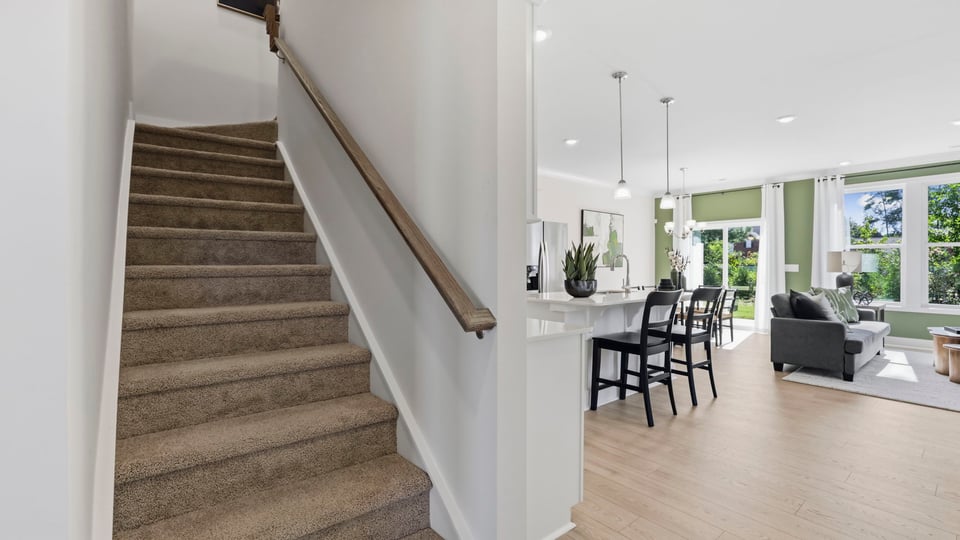 Upstirs staircase to second floor.
