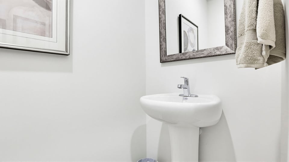 Half bathroom with sink.