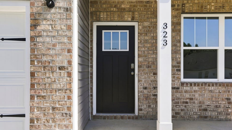 View of front door.
