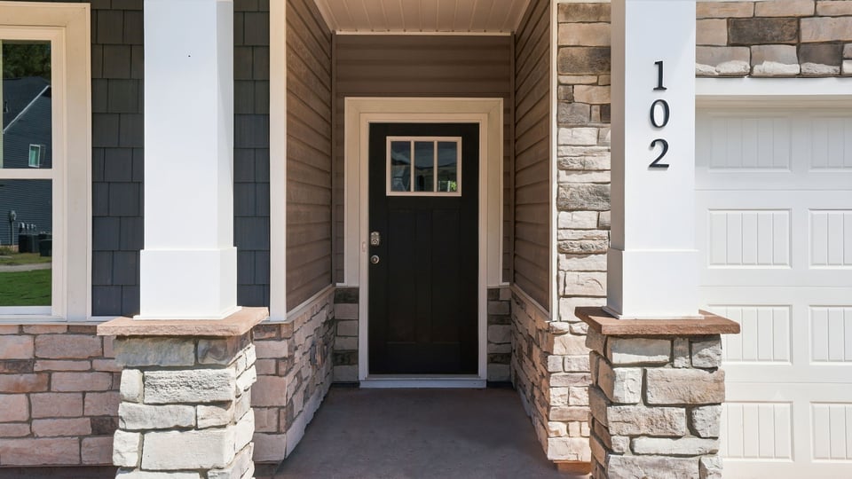 View of front door.