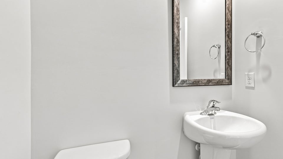 Half bathroom with sink.