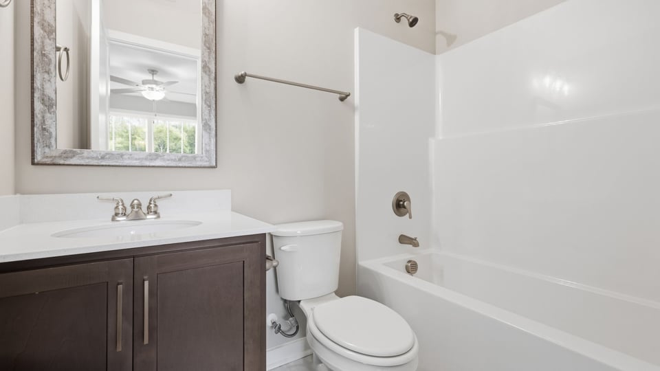 Bathroom with bathtub.
