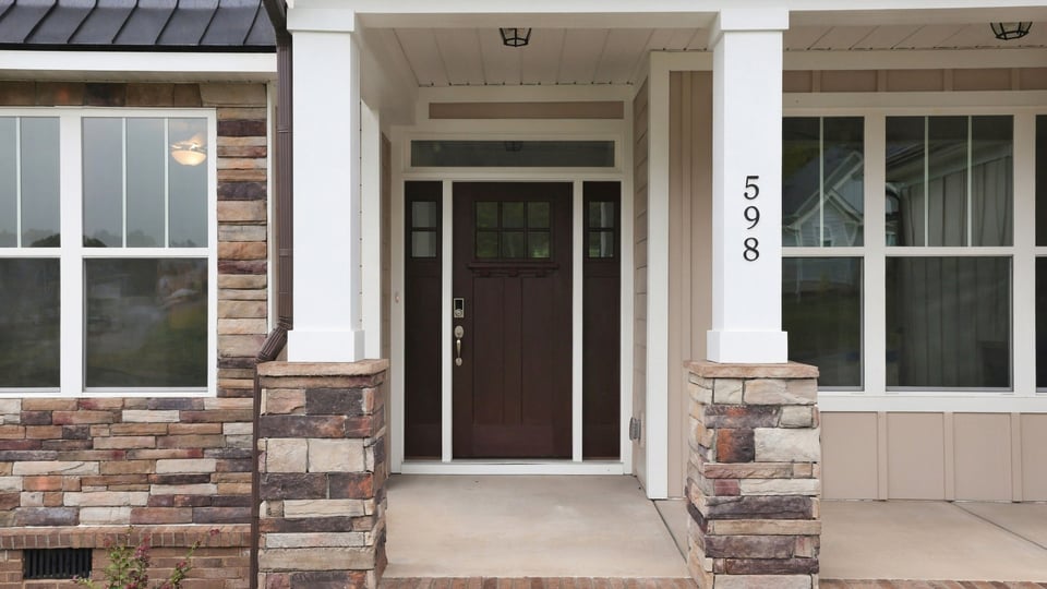 View of front door.
