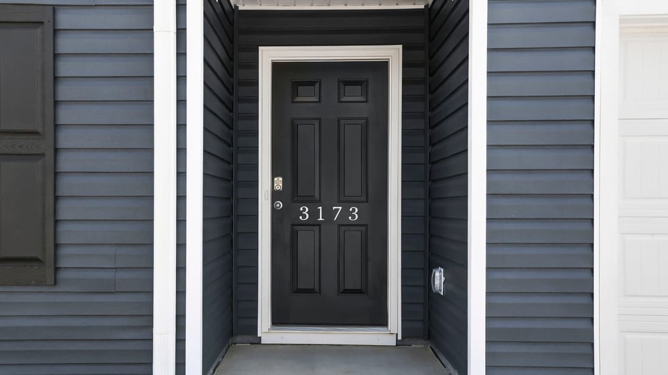 View of front door.
