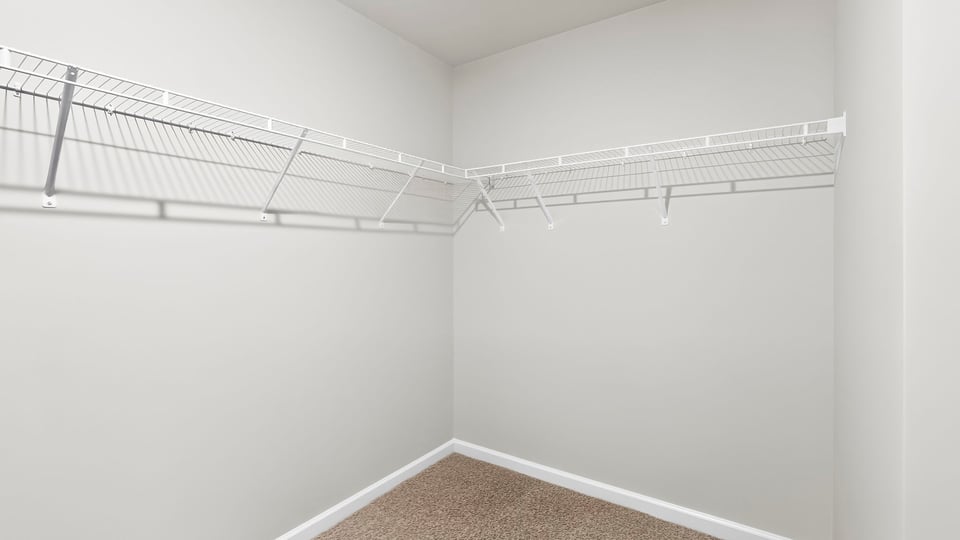 Closet with hanging storage racks