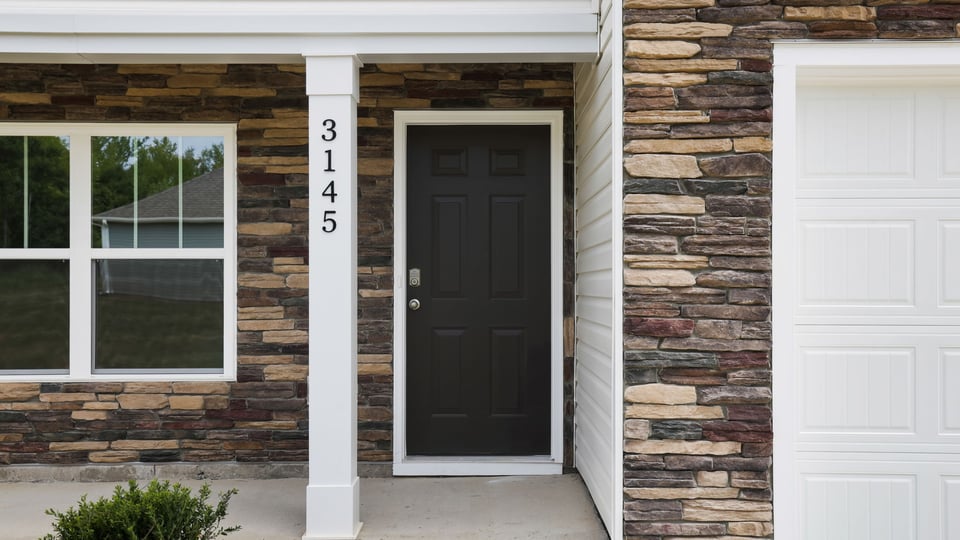 View of front door.