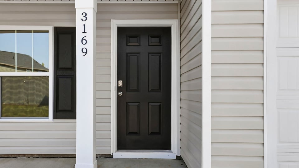View of front door.