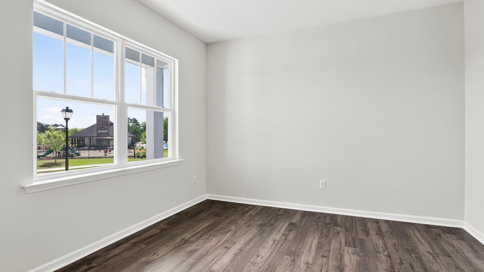 Flex room with French doors.