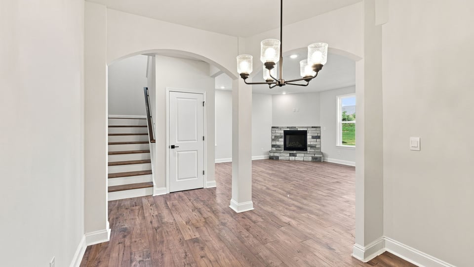 Dining room with window.