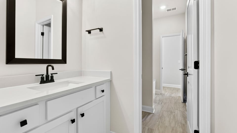 Bathroom with sink.