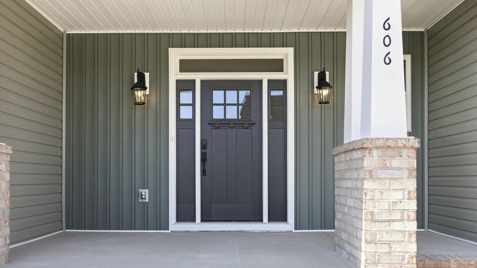 View of front door.