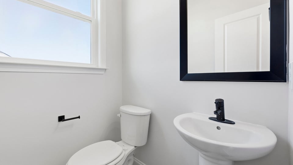 Half bathroom with window.