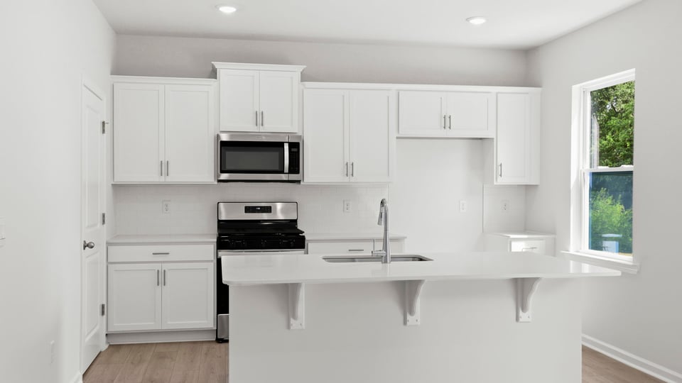 Kitchen with island.
