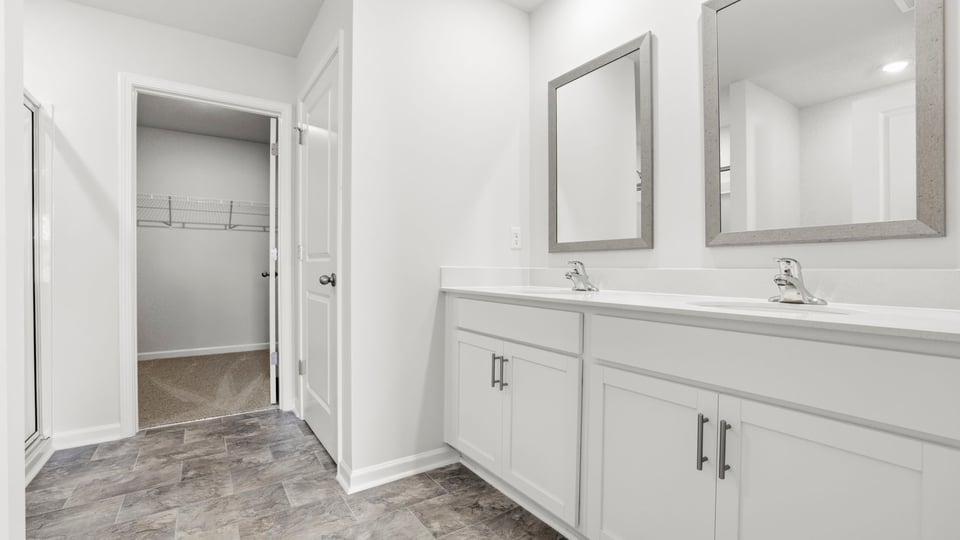 Bathroom with vanity.