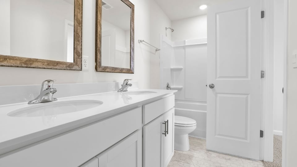 Bathroom with vanity.
