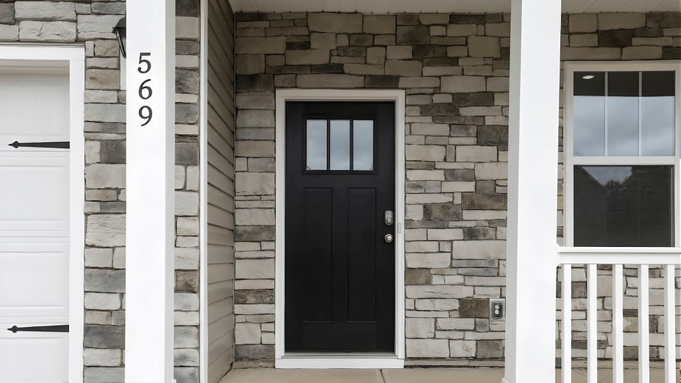 View of front door.