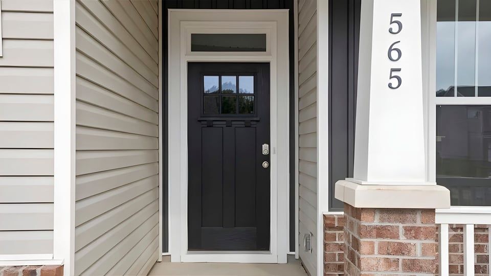 View of front door.