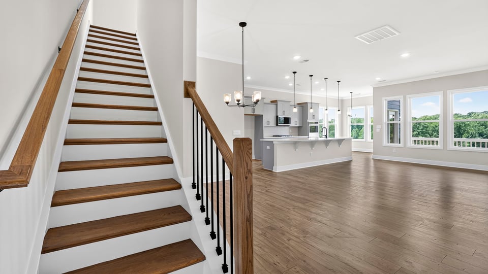 Stairs to bonus loft and bedroom.