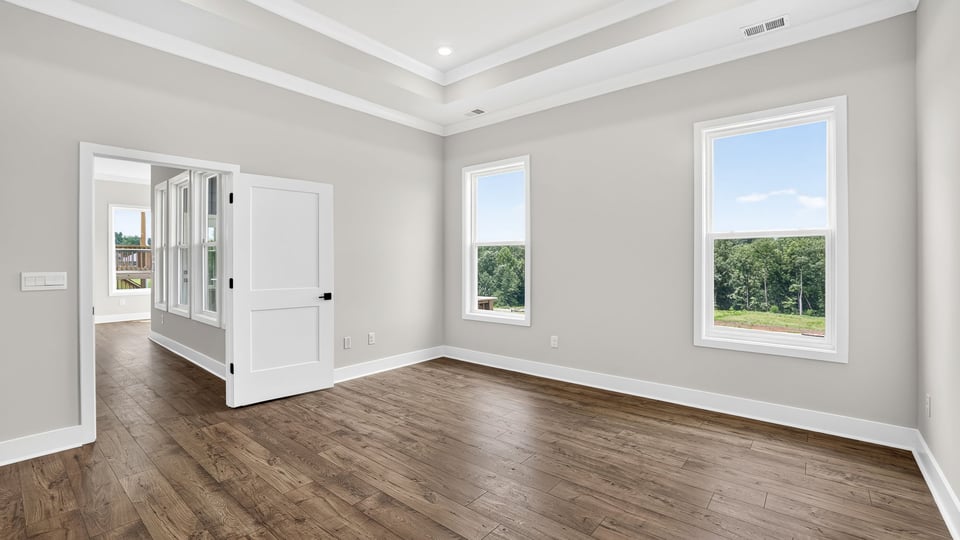 Dining area with windows.