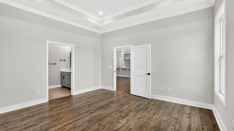 Dining area with windows.