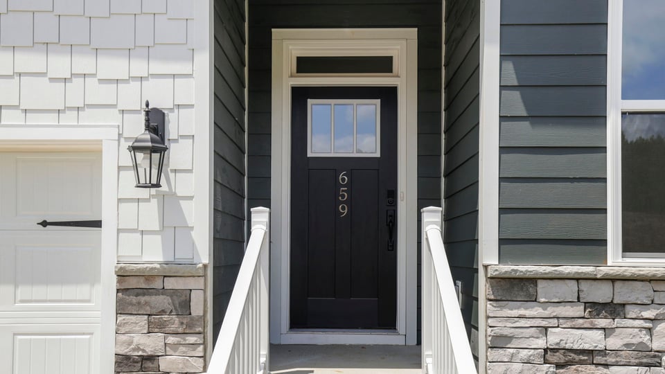 View of front door.