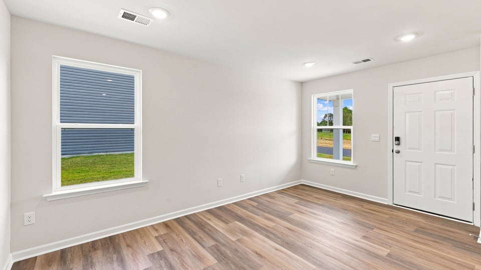 Living room with windows.