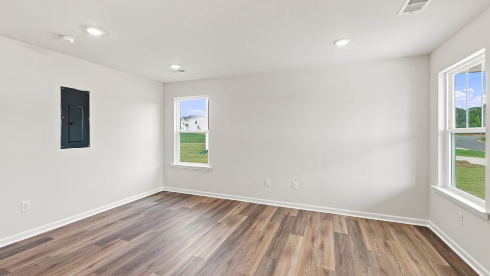 Living room with windows.