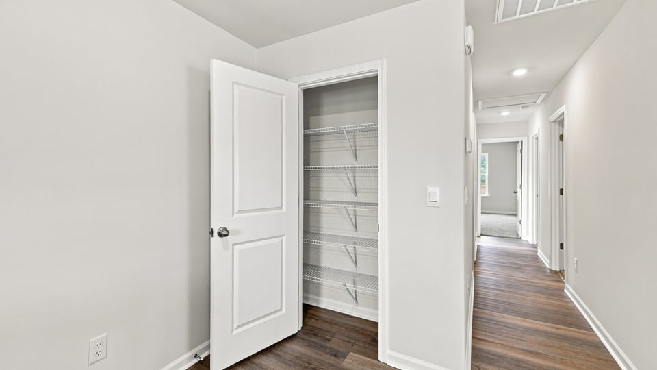 View of pantry and hallway.