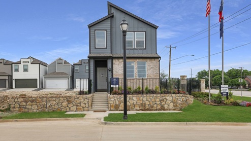 Modern black and rock two story exterior