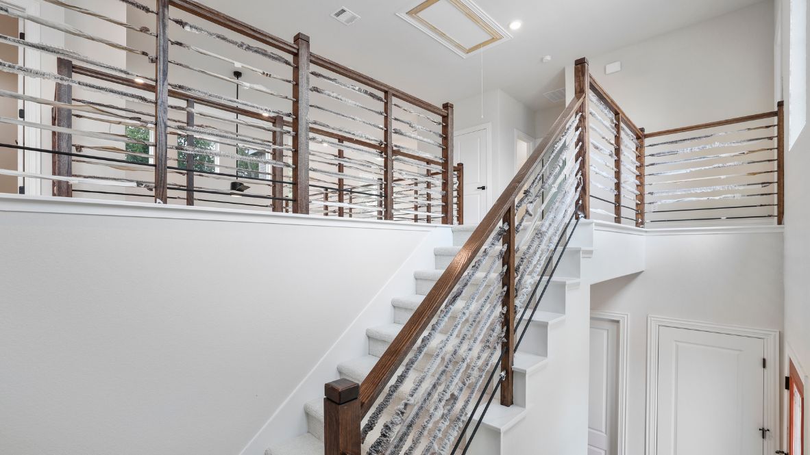 stairs leading up to the second story