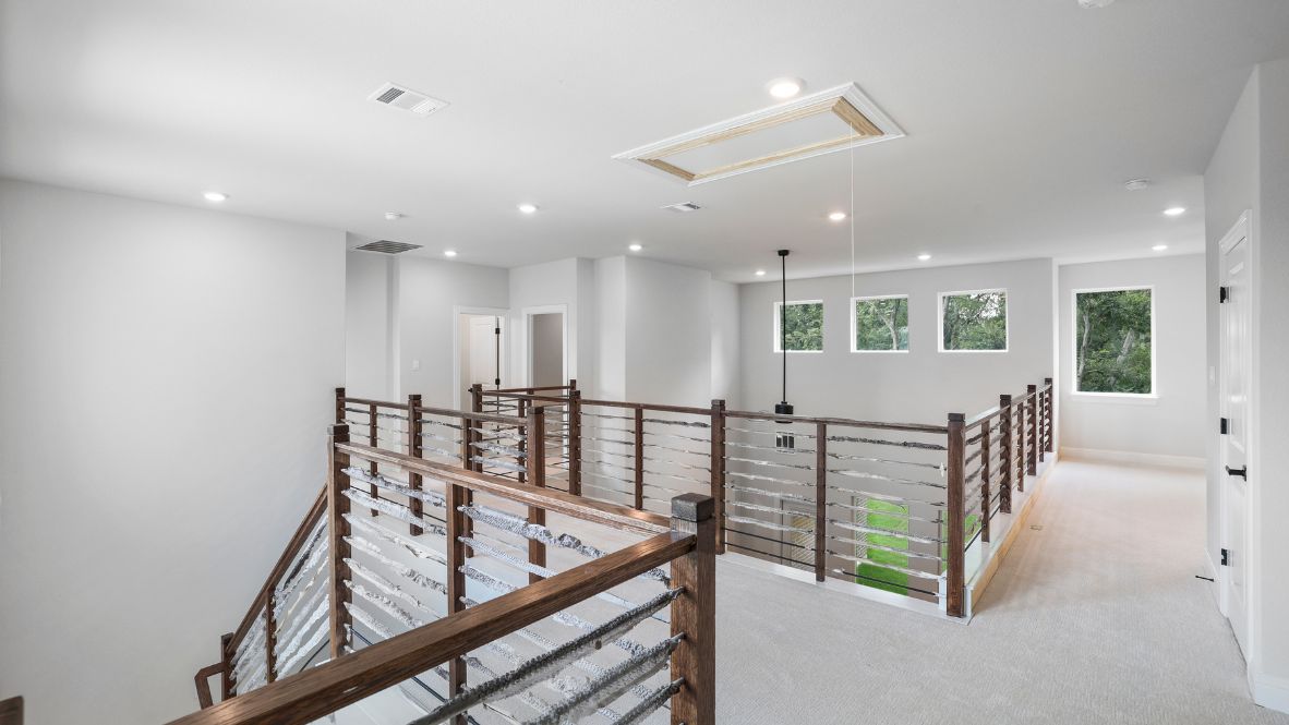 stairs leading up to the second story