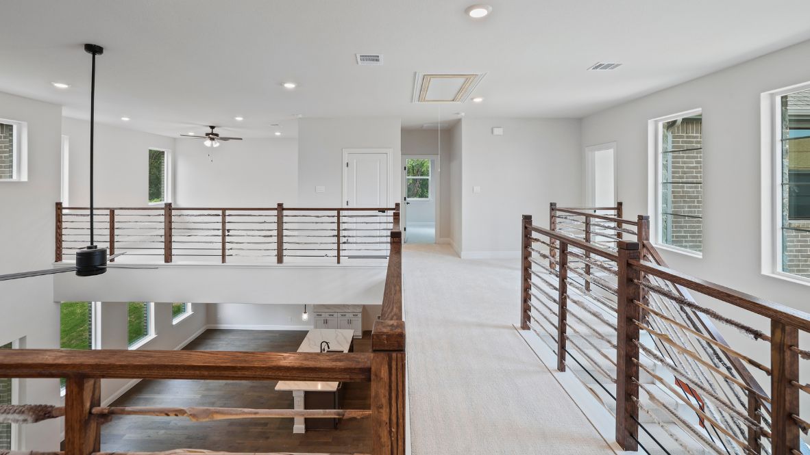 stairs leading up to the second story