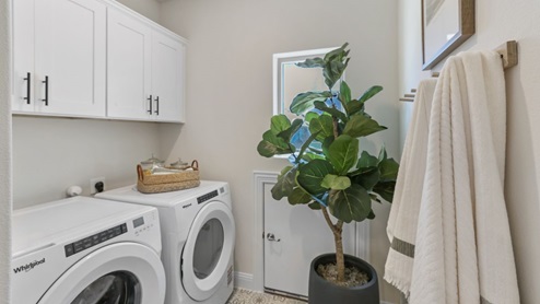 Interior laundry room