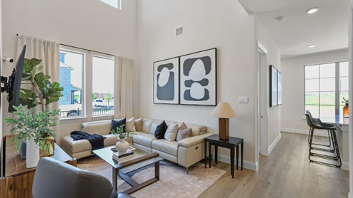 Interior living area with window