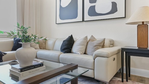 Interior living area with window