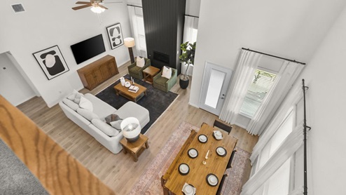 loft overlook to the living room