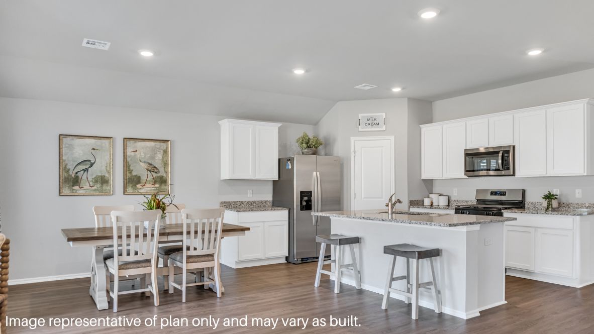 Welcome to the Brook Chase community in Broken Arrow, Oklahoma, where modern living meets small-town charm. Introducing our newest addition to this friendly neighborhood: The Cali floor plan, a buyer favorite nationwide.  Step inside Brook Chase and be greeted by the communities stunning brick and rock exterior elevations, a testament to its timeless appeal. Inside the Cali, you'll find 1788 square feet of thoughtfully designed space. A 4-bedroom, 2-bathroom home is perfect for families of all sizes.  The heart of the home is the spacious kitchen, featuring painted cabinetry, granite countertops, and luxury vinyl wood flooring. This area seamlessly flows into the combination living and dining area, making it ideal for entertaining guests or enjoying family meals.  Retreat to the primary bedroom, where relaxation awaits. Here, you'll find an attached bathroom complete with a walk-in closet, double vanity, and a separate toilet for added privacy. Say goodbye to sharing sinks - the Cali ensures ample space for everyone's morning routine.  Not only does the Cali offer functional living space, but it also boasts stylish finishes throughout. From the timeless marble tile surround in the primary and secondary bathrooms to the cozy carpeted floors in the bedrooms, every detail has been carefully considered to create a comfortable and inviting atmosphere.  Don't miss your chance to be a part of this vibrant community and own your dream home in Brook Chase. Contact us today to schedule a tour and experience the Cali floor plan for yourself. Your new home awaits!