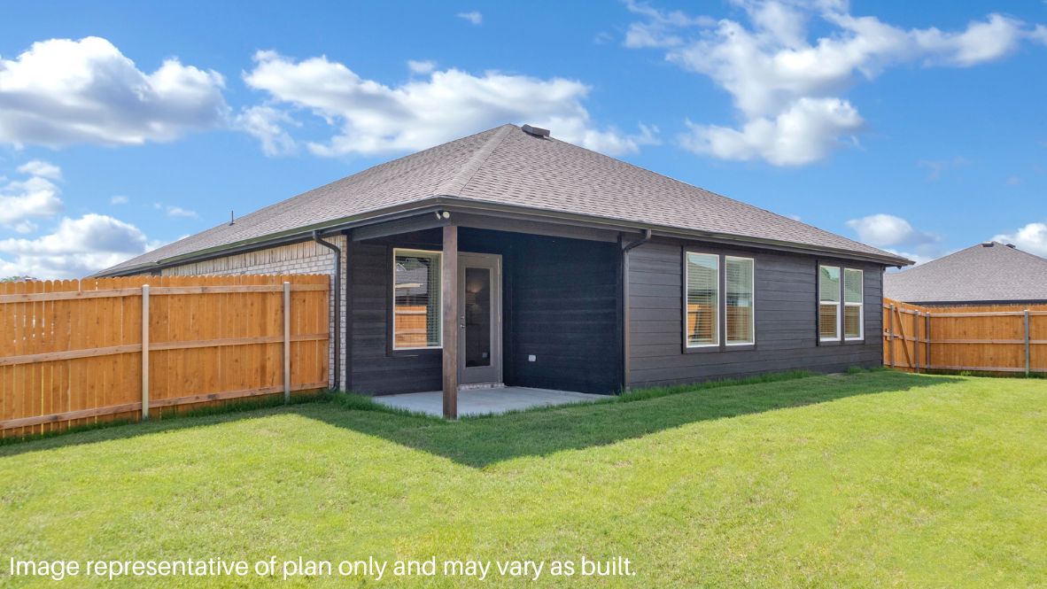 Welcome to the Brook Chase community in Broken Arrow, Oklahoma, where modern living meets small-town charm. Introducing our newest addition to this friendly neighborhood: The Cali floor plan, a buyer favorite nationwide.  Step inside Brook Chase and be greeted by the communities stunning brick and rock exterior elevations, a testament to its timeless appeal. Inside the Cali, you'll find 1788 square feet of thoughtfully designed space. A 4-bedroom, 2-bathroom home is perfect for families of all sizes.  The heart of the home is the spacious kitchen, featuring painted cabinetry, granite countertops, and luxury vinyl wood flooring. This area seamlessly flows into the combination living and dining area, making it ideal for entertaining guests or enjoying family meals.  Retreat to the primary bedroom, where relaxation awaits. Here, you'll find an attached bathroom complete with a walk-in closet, double vanity, and a separate toilet for added privacy. Say goodbye to sharing sinks - the Cali ensures ample space for everyone's morning routine.  Not only does the Cali offer functional living space, but it also boasts stylish finishes throughout. From the timeless marble tile surround in the primary and secondary bathrooms to the cozy carpeted floors in the bedrooms, every detail has been carefully considered to create a comfortable and inviting atmosphere.  Don't miss your chance to be a part of this vibrant community and own your dream home in Brook Chase. Contact us today to schedule a tour and experience the Cali floor plan for yourself. Your new home awaits!