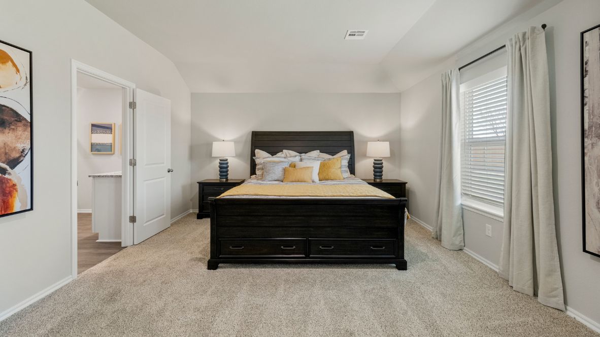 Welcome to the Kingston floor plan, the ultimate haven for large families and gracious hosts in The Brook Chase Community, nestled in the charming locale of Broken Arrow, Oklahoma. As a buyer favorite, the Kingston offers a single-story layout with 4 bedrooms, 3 baths, plus a flex room that can be tailored to your needs, boasting a spacious 2031 square feet of living space.  From the outside, admire the traditional brick or brick and rock exterior, exuding beautiful curb appeal that sets the stage for a warm welcome. Step inside to discover an open concept layout, featuring painted white shaker-style cabinets, granite countertops, and stainless steel appliances, including a gas range, creating a culinary haven that overlooks the dining area and spacious living room.  Gather with loved ones in the large central family room, adorned with an extra-large kitchen island that can easily seat up to 5 people, making it ideal for hosting gatherings or holiday celebrations.  Retreat to the comfort of the bedrooms, with plush carpeting enhancing coziness, while the main living areas and halls showcase durable luxury vinyl wood flooring, marrying style with practicality.  Indulge in the luxury of the primary suite, complete with a dual vanity, huge walk-in closet, separate water closet, and a large walk-in shower, offering a serene sanctuary for relaxation. Plus, enjoy the convenience of smart home features included in every Kingston floor plan.  Experience the epitome of gracious living in the Kingston floor plan at The Brook Chase Community. Schedule a tour today and make your dream home a reality in Broken Arrow, Oklahoma.