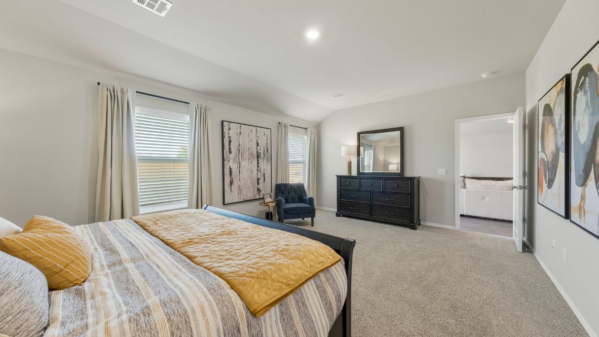 Welcome to the Kingston floor plan, the ultimate haven for large families and gracious hosts in The Brook Chase Community, nestled in the charming locale of Broken Arrow, Oklahoma. As a buyer favorite, the Kingston offers a single-story layout with 4 bedrooms, 3 baths, plus a flex room that can be tailored to your needs, boasting a spacious 2031 square feet of living space.  From the outside, admire the traditional brick or brick and rock exterior, exuding beautiful curb appeal that sets the stage for a warm welcome. Step inside to discover an open concept layout, featuring painted white shaker-style cabinets, granite countertops, and stainless steel appliances, including a gas range, creating a culinary haven that overlooks the dining area and spacious living room.  Gather with loved ones in the large central family room, adorned with an extra-large kitchen island that can easily seat up to 5 people, making it ideal for hosting gatherings or holiday celebrations.  Retreat to the comfort of the bedrooms, with plush carpeting enhancing coziness, while the main living areas and halls showcase durable luxury vinyl wood flooring, marrying style with practicality.  Indulge in the luxury of the primary suite, complete with a dual vanity, huge walk-in closet, separate water closet, and a large walk-in shower, offering a serene sanctuary for relaxation. Plus, enjoy the convenience of smart home features included in every Kingston floor plan.  Experience the epitome of gracious living in the Kingston floor plan at The Brook Chase Community. Schedule a tour today and make your dream home a reality in Broken Arrow, Oklahoma.