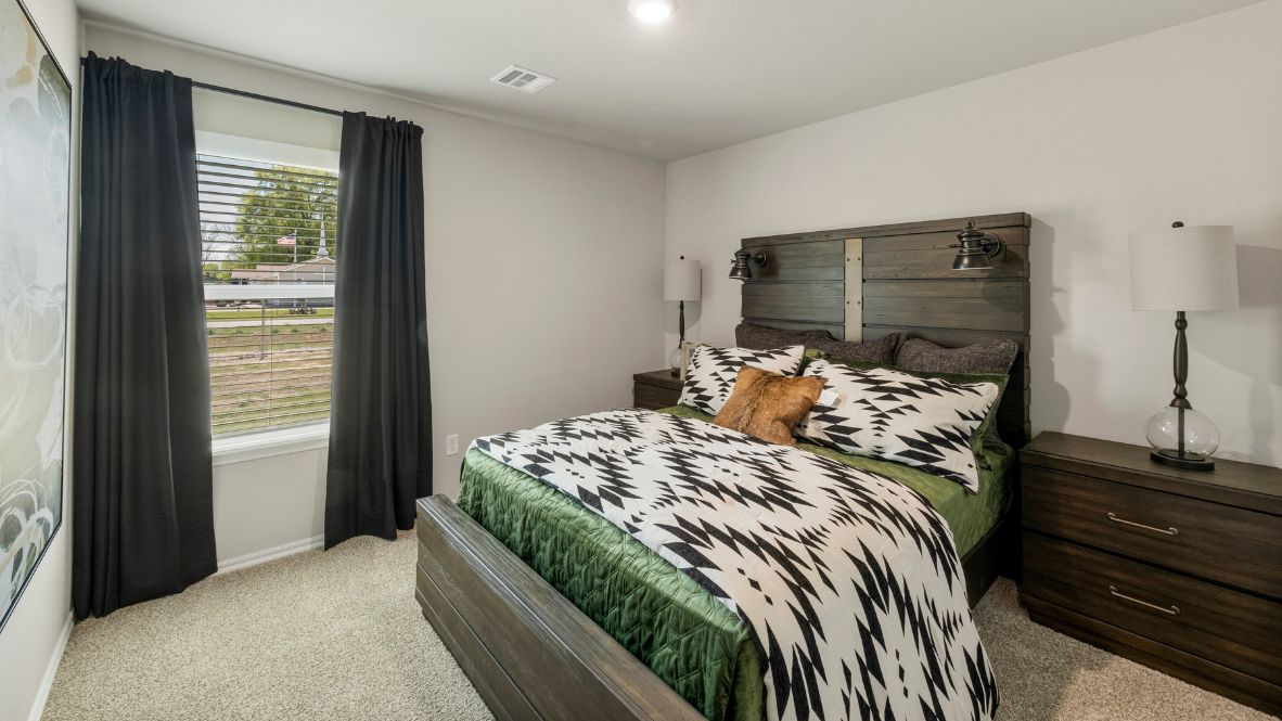 Welcome to the Kingston floor plan, the ultimate haven for large families and gracious hosts in The Brook Chase Community, nestled in the charming locale of Broken Arrow, Oklahoma. As a buyer favorite, the Kingston offers a single-story layout with 4 bedrooms, 3 baths, plus a flex room that can be tailored to your needs, boasting a spacious 2031 square feet of living space.  From the outside, admire the traditional brick or brick and rock exterior, exuding beautiful curb appeal that sets the stage for a warm welcome. Step inside to discover an open concept layout, featuring painted white shaker-style cabinets, granite countertops, and stainless steel appliances, including a gas range, creating a culinary haven that overlooks the dining area and spacious living room.  Gather with loved ones in the large central family room, adorned with an extra-large kitchen island that can easily seat up to 5 people, making it ideal for hosting gatherings or holiday celebrations.  Retreat to the comfort of the bedrooms, with plush carpeting enhancing coziness, while the main living areas and halls showcase durable luxury vinyl wood flooring, marrying style with practicality.  Indulge in the luxury of the primary suite, complete with a dual vanity, huge walk-in closet, separate water closet, and a large walk-in shower, offering a serene sanctuary for relaxation. Plus, enjoy the convenience of smart home features included in every Kingston floor plan.  Experience the epitome of gracious living in the Kingston floor plan at The Brook Chase Community. Schedule a tour today and make your dream home a reality in Broken Arrow, Oklahoma.