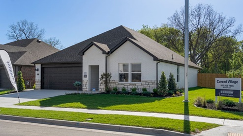 Hey, Neighbor! If websites had welcome mats, this one would say: You've Arrived! D.R. Horton homes lives at the intersection of style and affordability, and our distinctive neighborhoods mark the spot! Come get a feel for what they're like, what's available and most importantly, what's possible. Now selling in Bixby, Conrad Village, D.R. Horton's newest community! Residents love Bixby for it's small-town suburb feel with numerous shops and dining nearby. Intermediate, Middle and High School are all less than a 10-minute drive away. Looking for a new home in Bixby? Reach out to our sales representatives now to schedule a tour and find your new home. *USDA available only to communities specified. USDA Program contains borrower income and asset limitations. Property eligibility requirements apply. Additional closing costs may apply. Please contact your mortgage loan originator for complete eligibility requirements. A good faith earnest deposit is required at contract. USDA = United States Department of Agriculture.