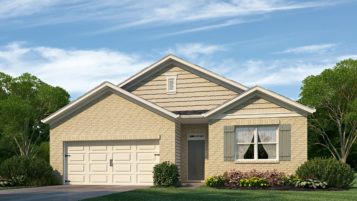 Exterior home with stone detailing