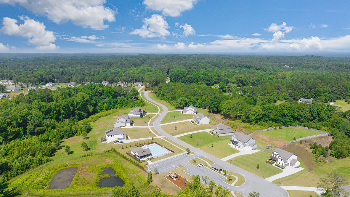 Aerial view of genesee community in newnan georgia