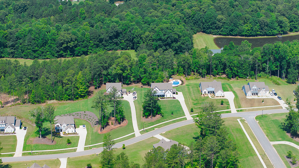 Aerial view of genesee community in newnan georgia