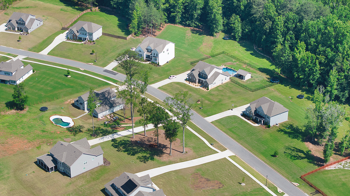 Aerial view of genesee community in newnan georgia